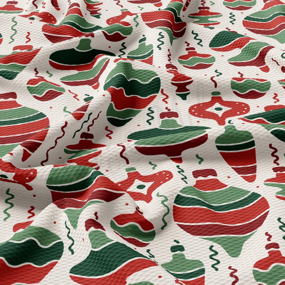 a red and green pattern on a white background