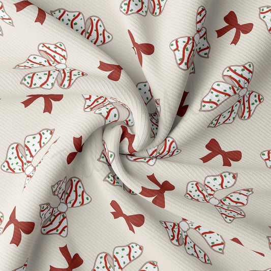 a close up of a red and white fabric