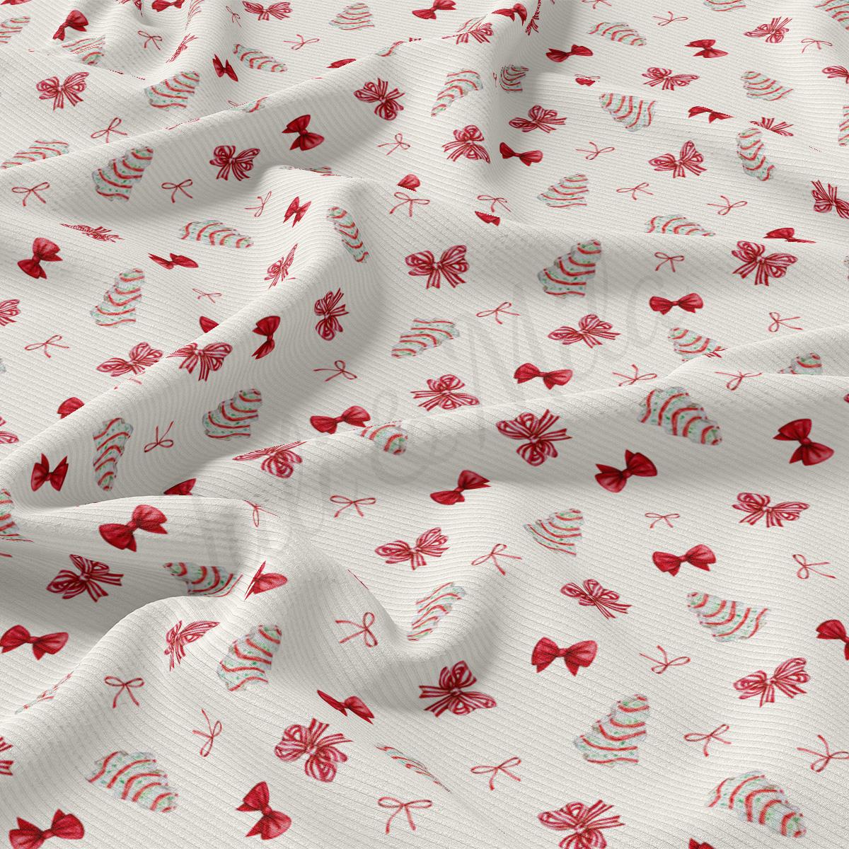 a close up of a red and white fabric