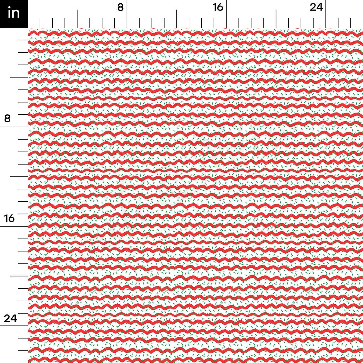 a red and white wave pattern on a white background