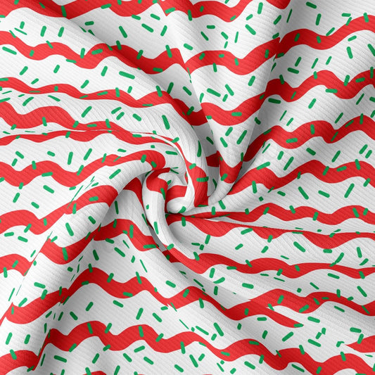 a red and green pattern on a white background