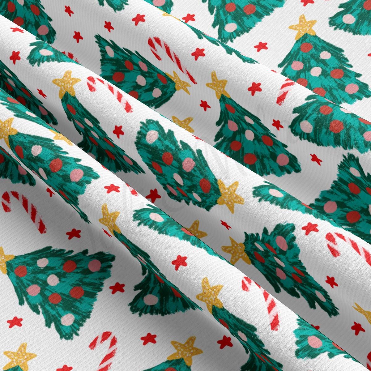 a close up of a christmas tree pattern on a white background