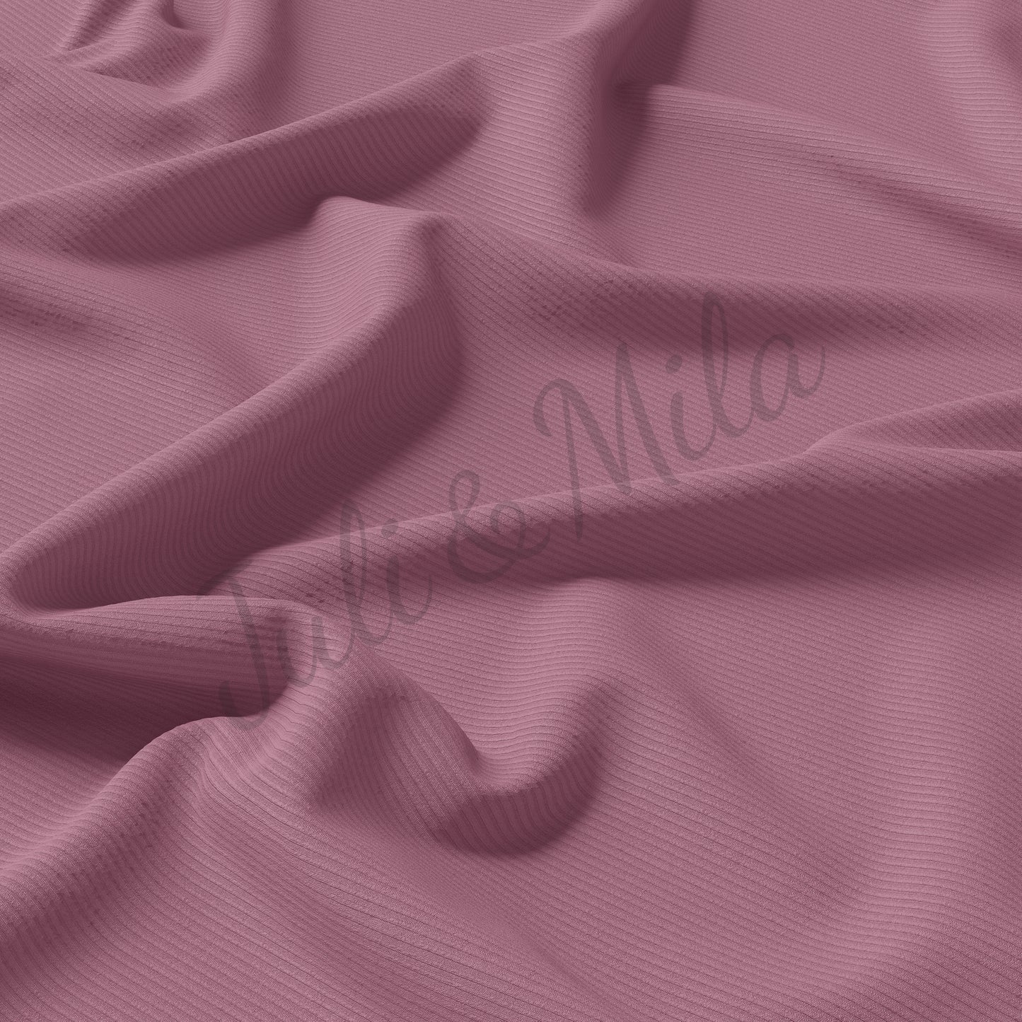 Mauve Rib Knit Fabric