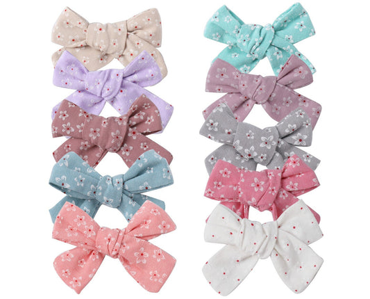 Linen hair bow clips bows for toddlers girls, school bow bows hair clips for girls barrettes alligator clip