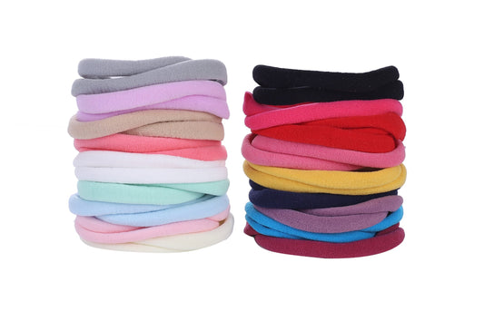 Mix Nylon Headbands 100 Pack Wholesale Nylon Baby Headband Elastic Baby Headbands White Black Nude Soft Thin Stretchy Bulk DIY Craft Supply