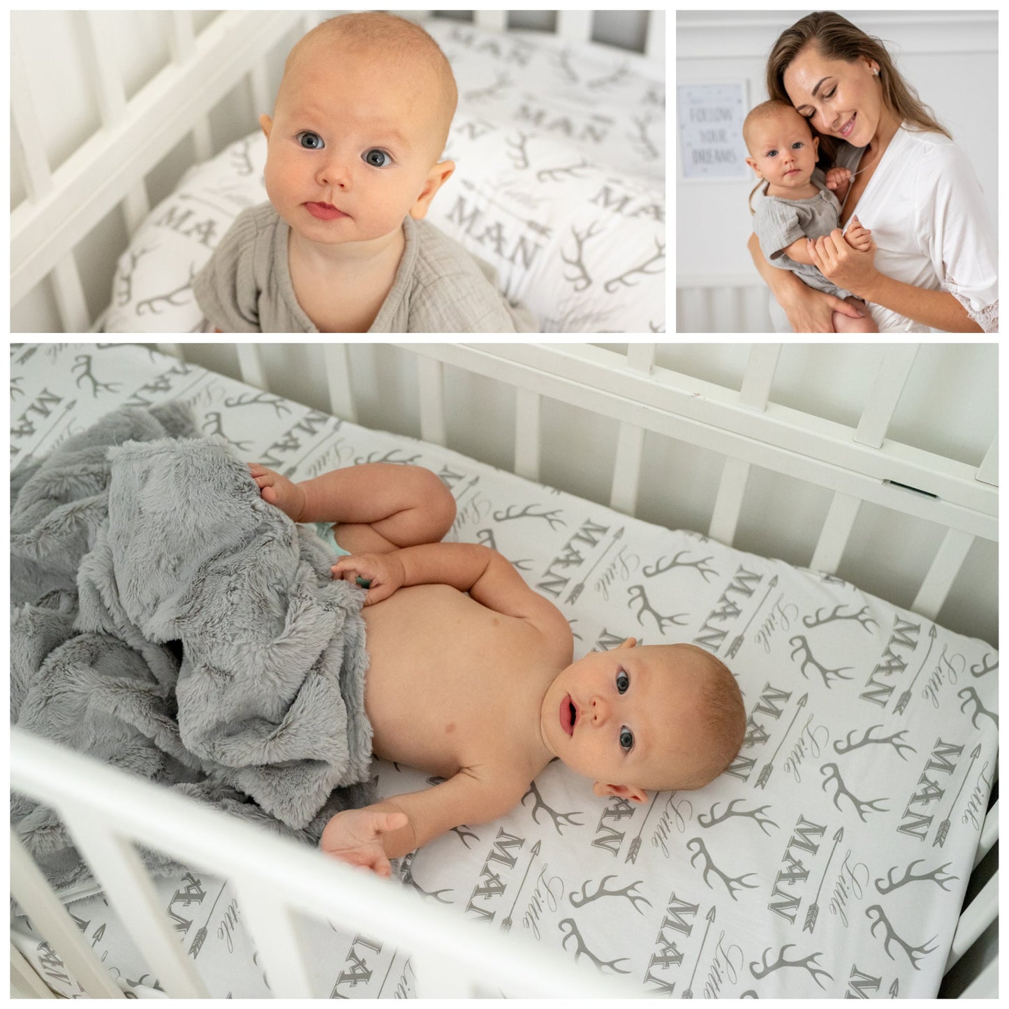 JLIKA Baby Blankets for Boys  - Swaddle Newborn Receiving Minky Blanket Boy  (Little Man), Blankets for boys