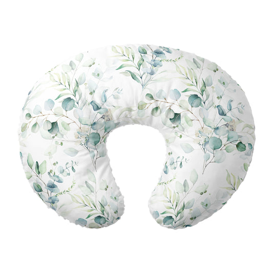 Nursing Pillow Cover, 100% Cotton ,  Slipcover Minky Boy Girl - Woodland Nursery Decor for Baby Boys and Girls Pillow Cover Greenery