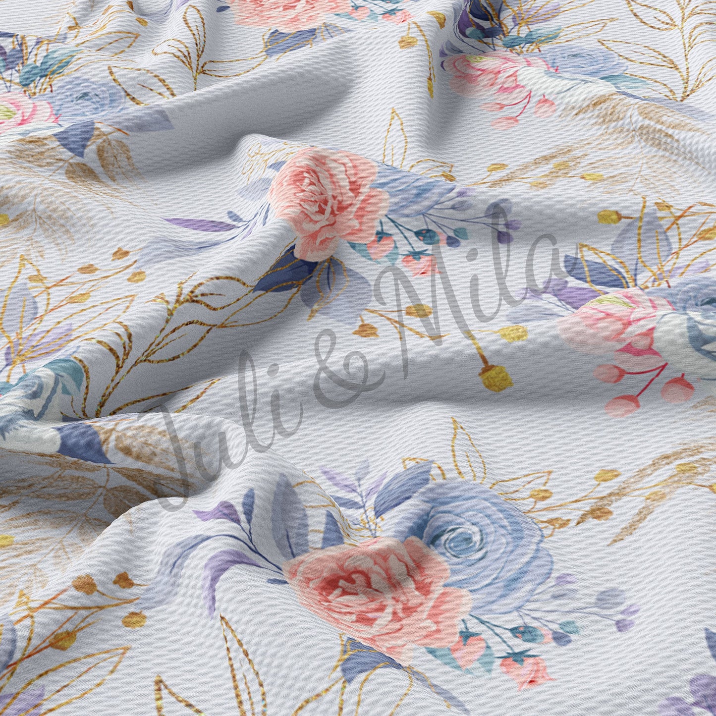 Floral Printed Bullet Fabric AA339