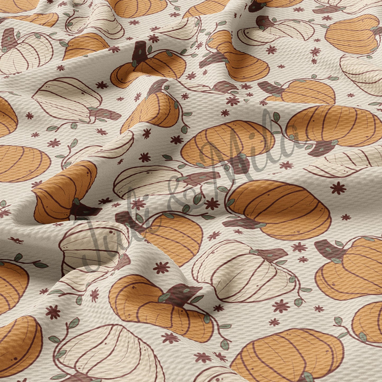 Pumpkin Bullet Textured Fabric AB12