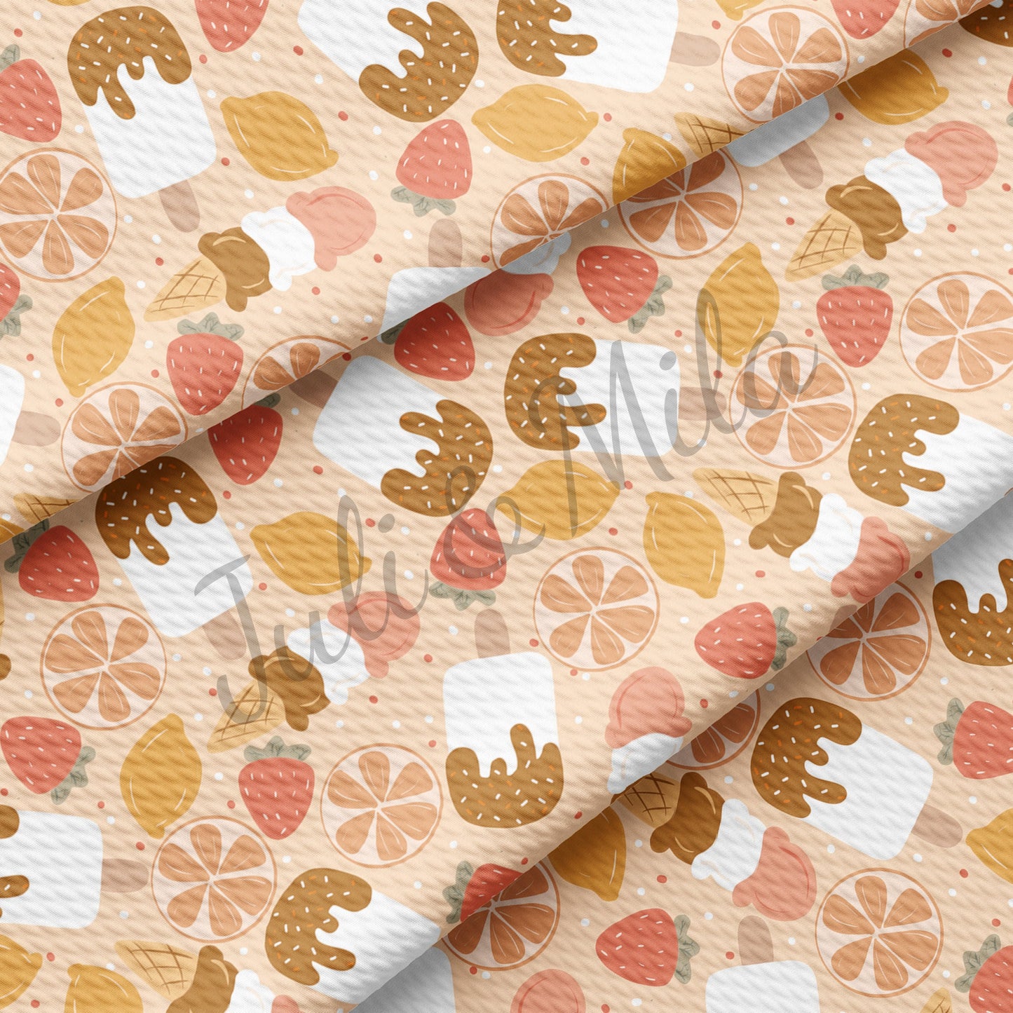 Ice cream Bullet Textured Fabric AA91