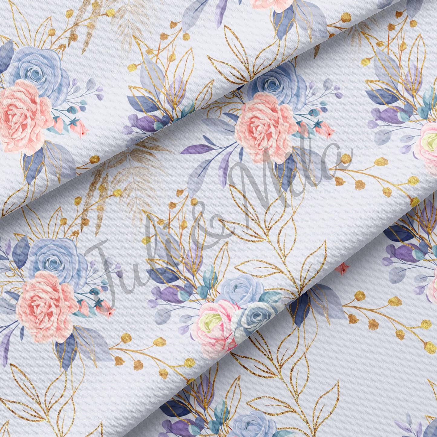 Floral Printed Bullet Fabric AA339