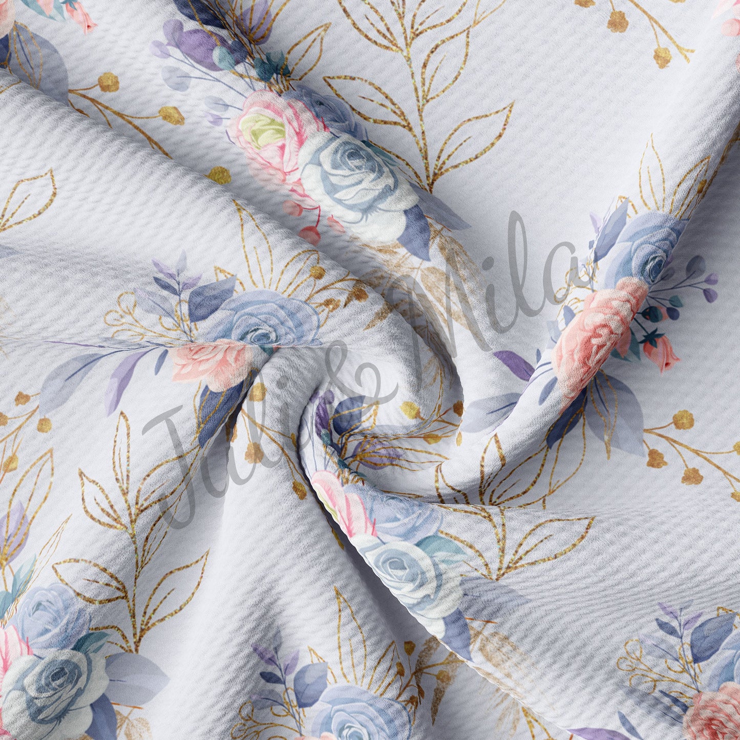 Floral Printed Bullet Fabric AA339