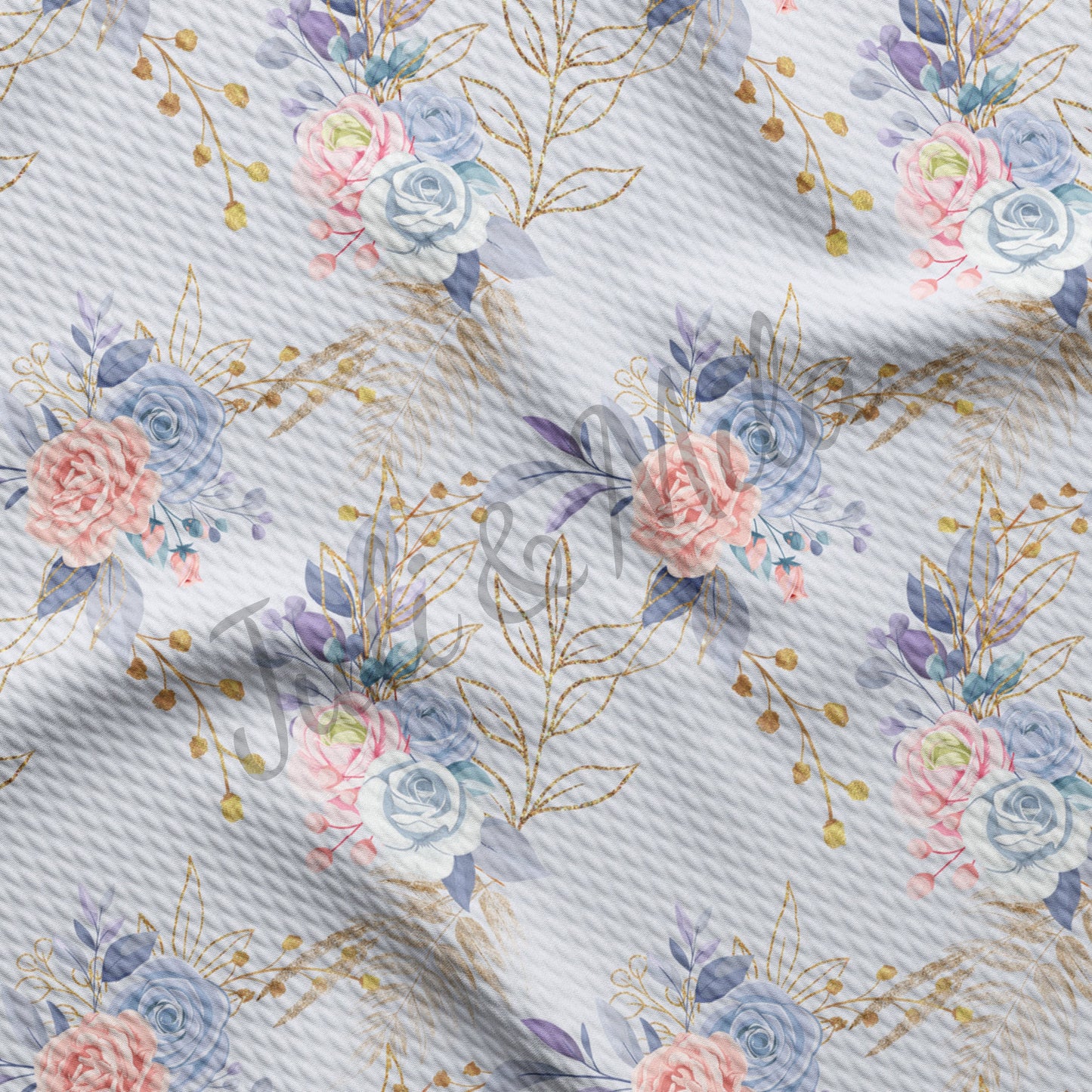 Floral Printed Bullet Fabric AA339