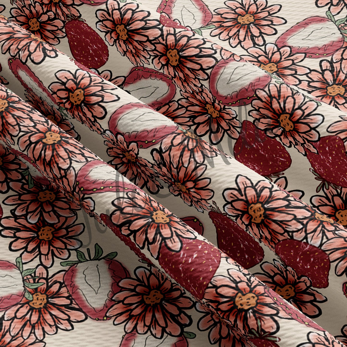 Bullet Textured Fabric  Strawberry3