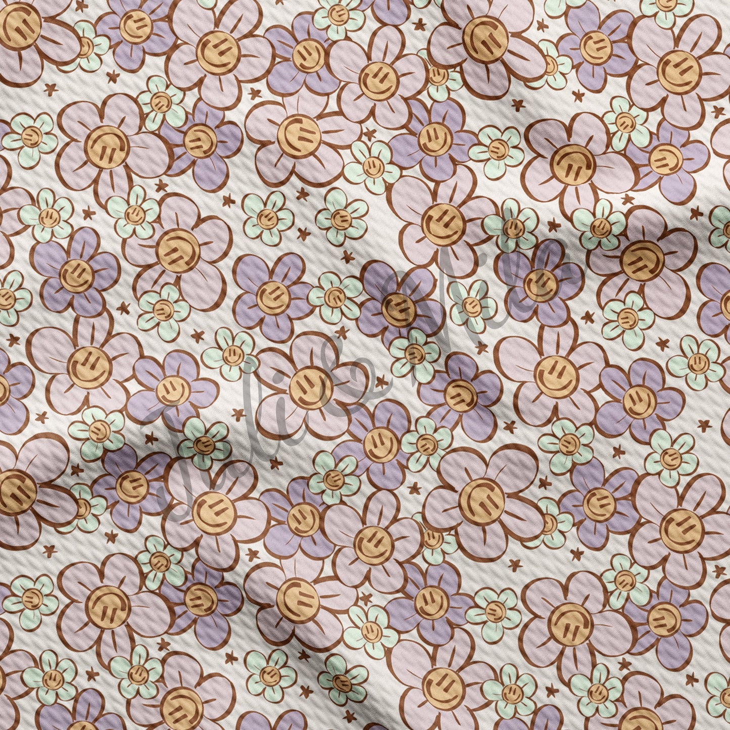 Floral  Bullet Textured Fabric Floral96