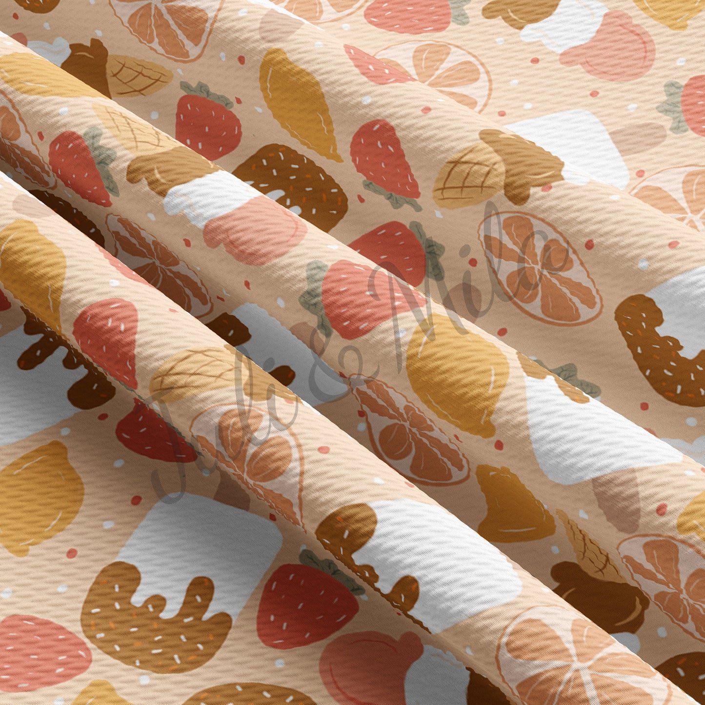 Ice cream Bullet Textured Fabric AA91