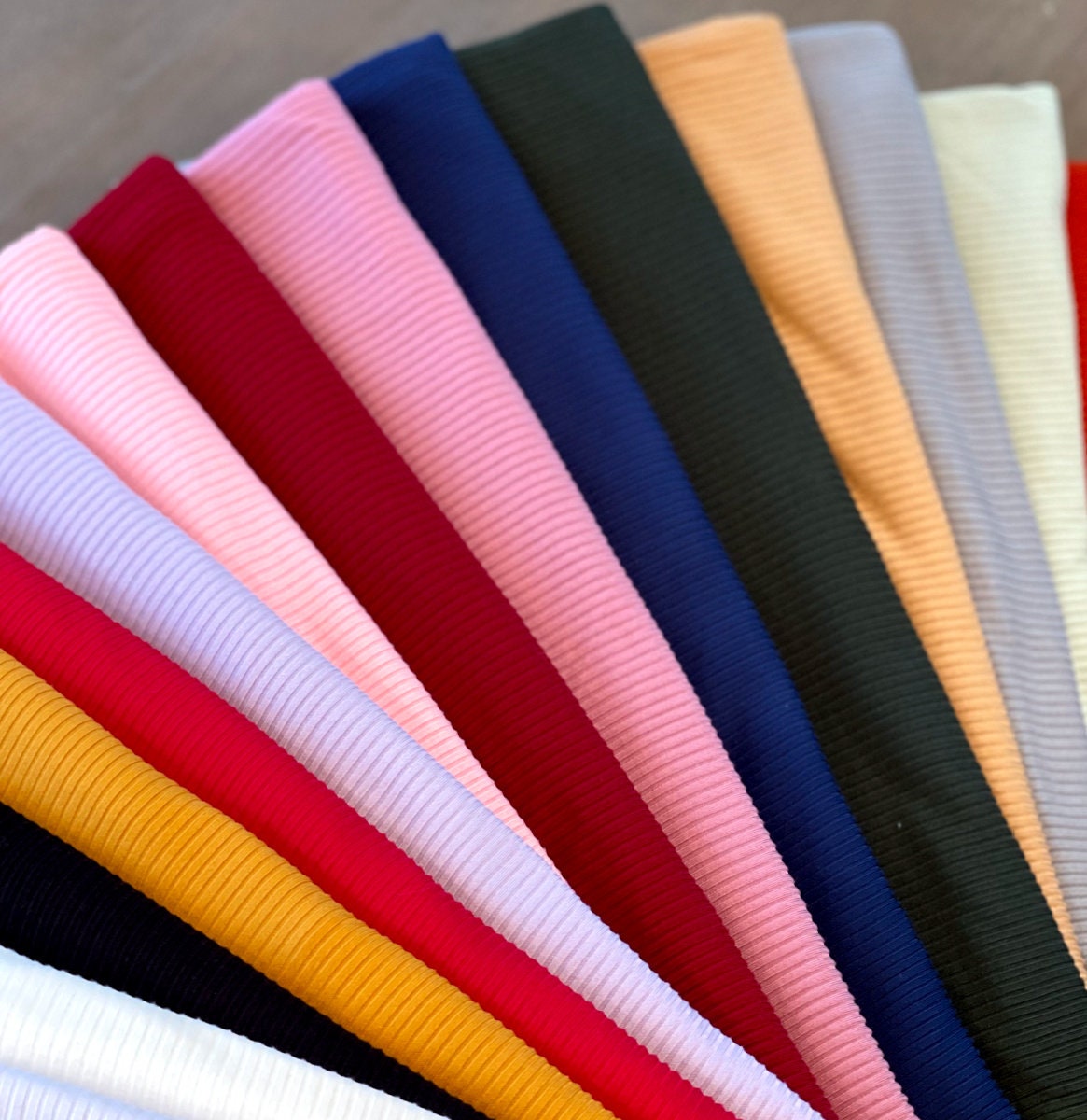 Rib Knit Fabric by The Yard Ribbed Jersey Stretchy Soft Polyester Stretch  Fabric 1 Yard (White, 1 Yard)