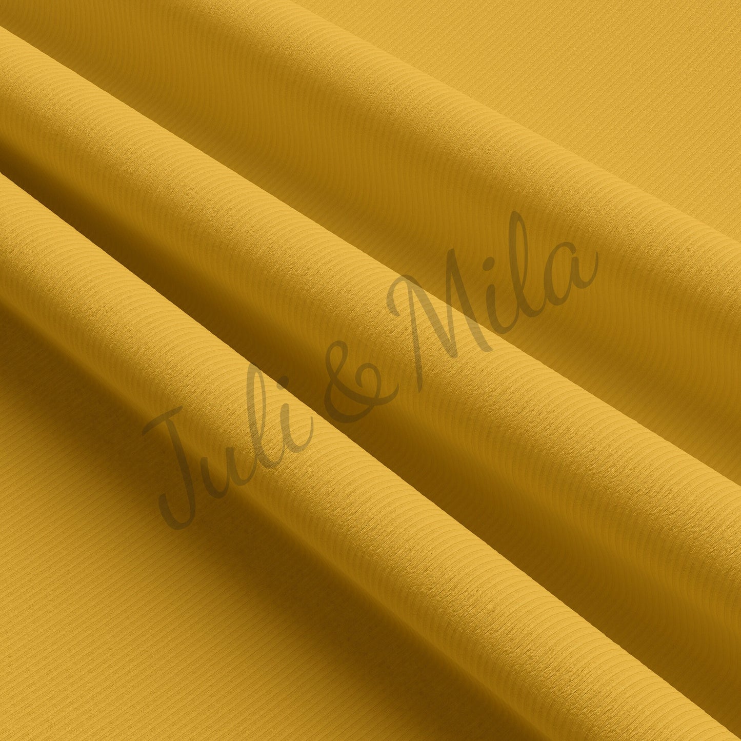 Mustard Rib Knit Fabric by the Yard Ribbed Jersey Stretchy Soft Polyester Stretch Fabric 1 Yard