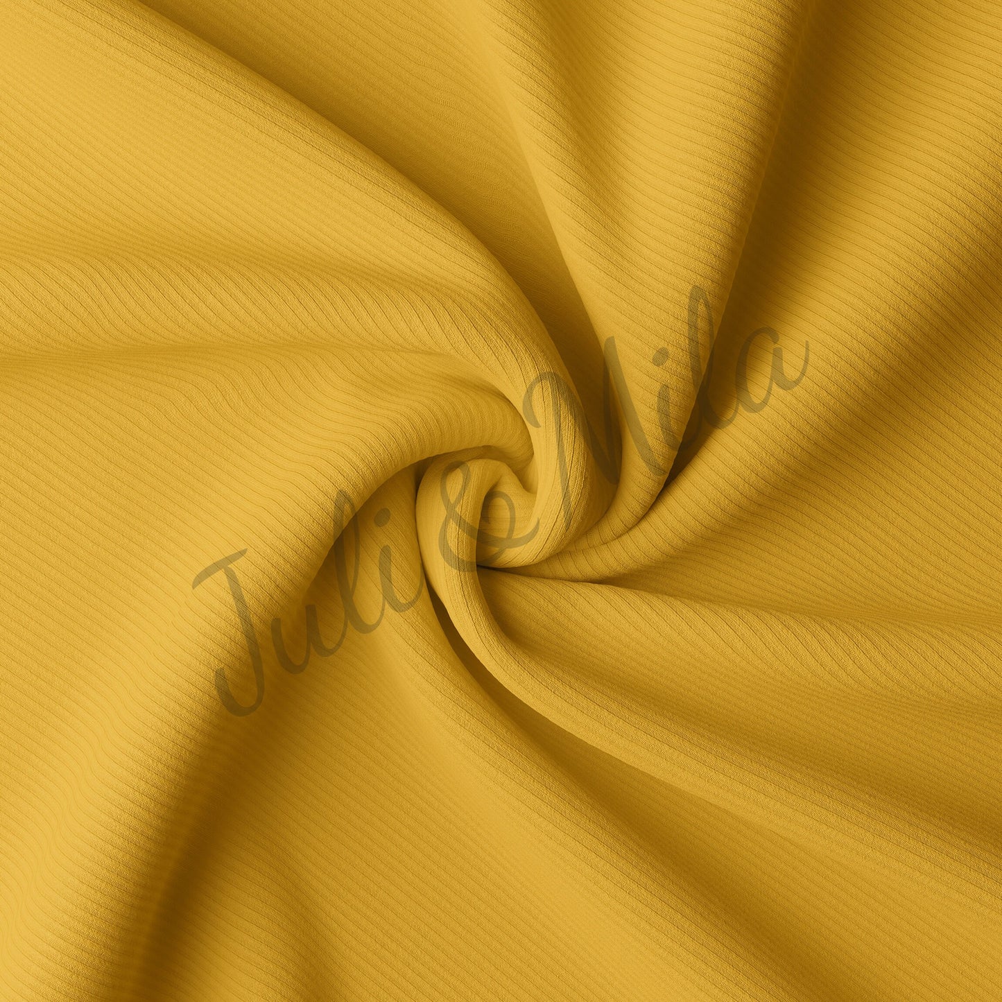 Mustard Rib Knit Fabric by the Yard Ribbed Jersey Stretchy Soft Polyester Stretch Fabric 1 Yard