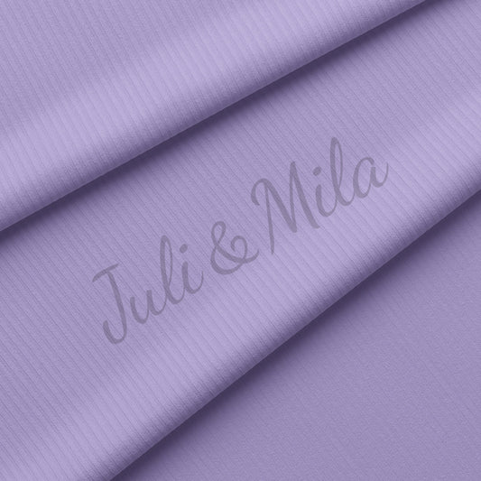 Lavender Rib Knit Fabric by the Yard Ribbed Jersey Stretchy Soft Polyester Stretch Fabric 1 Yard