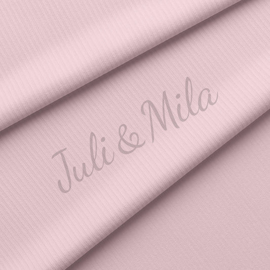 Light pink Rib Knit Fabric by the Yard Ribbed Jersey Stretchy Soft Polyester Stretch Fabric 1 Yard