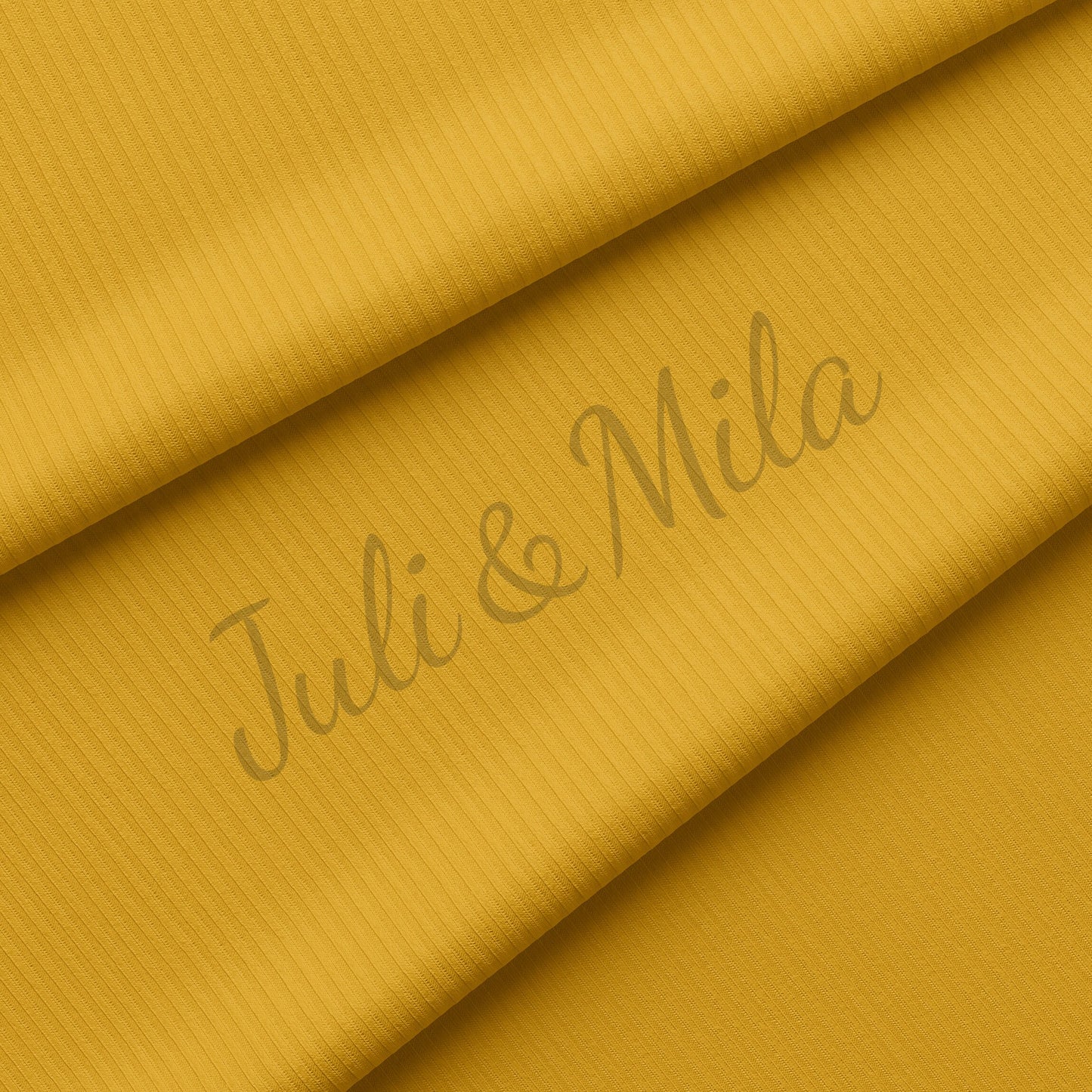 Mustard Rib Knit Fabric by the Yard Ribbed Jersey Stretchy Soft Polyester Stretch Fabric 1 Yard