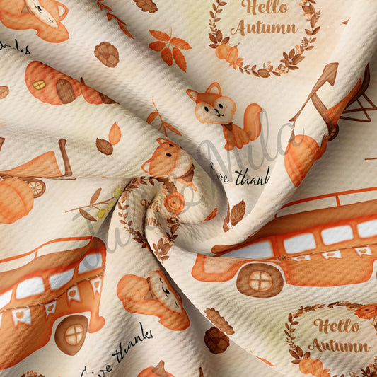 Printed Liverpool Bullet Textured Fabric by the yard 4Way Stretch Solid Strip Thick Knit Jersey Liverpool Fabric pumpkin116