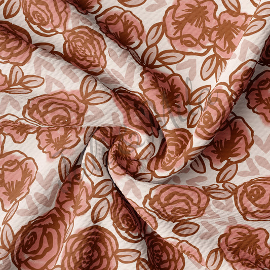 Valentines Day Floral Bullet Fabric VD52