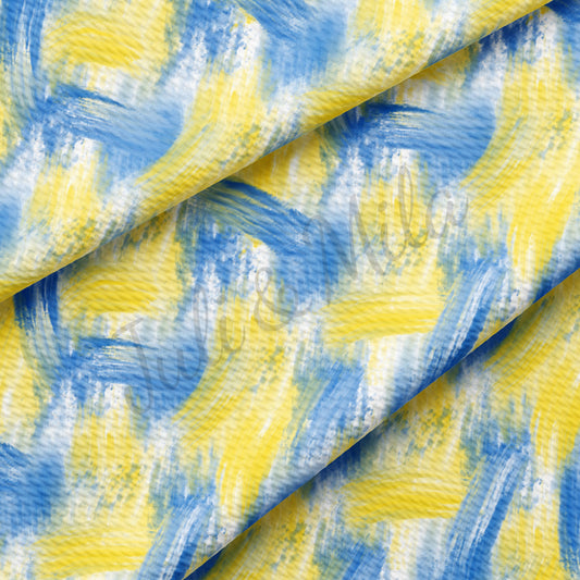 Ukraine Brushstrokes Bullet Fabric AA247