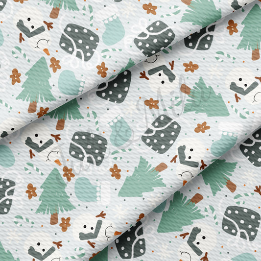 Christmas Snowman Bullet Fabric AA711