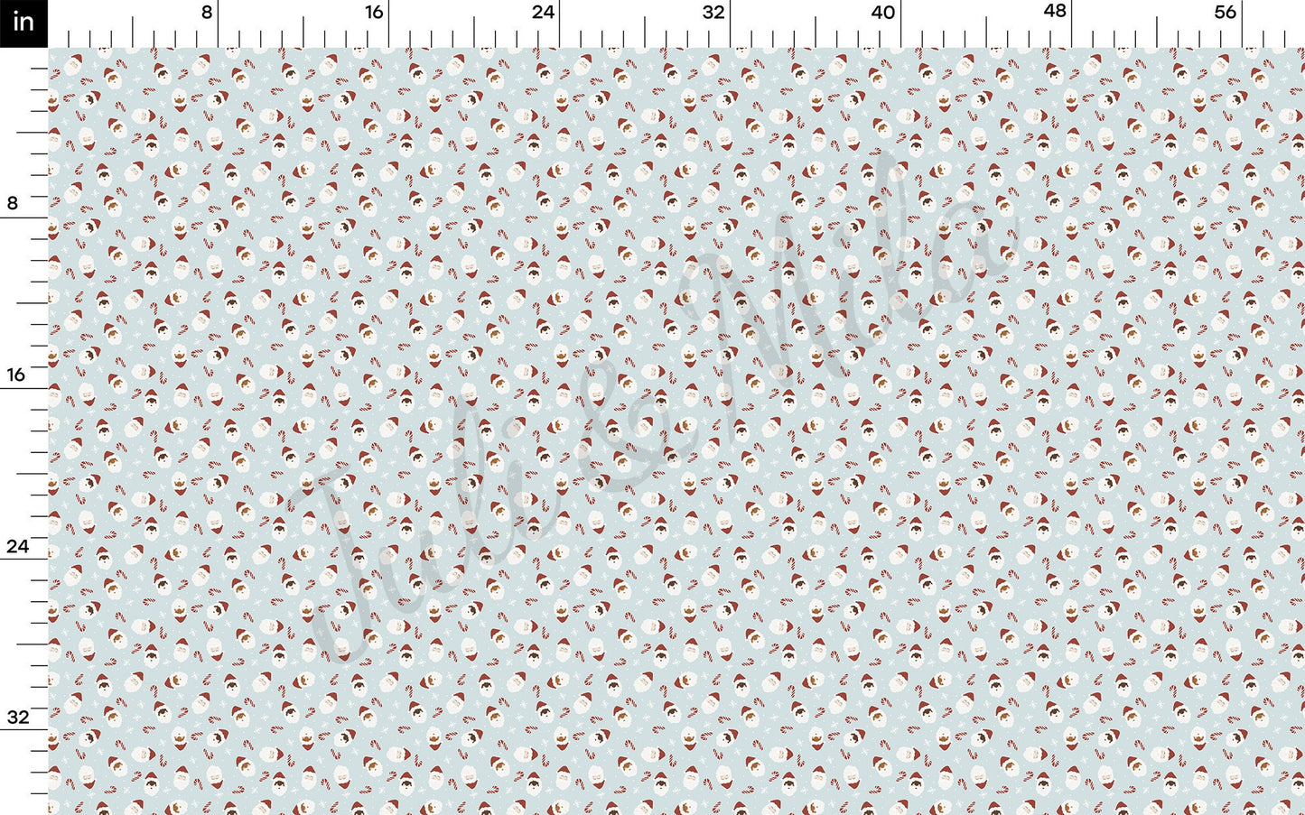 Santa Christmas Bullet Fabric AA700