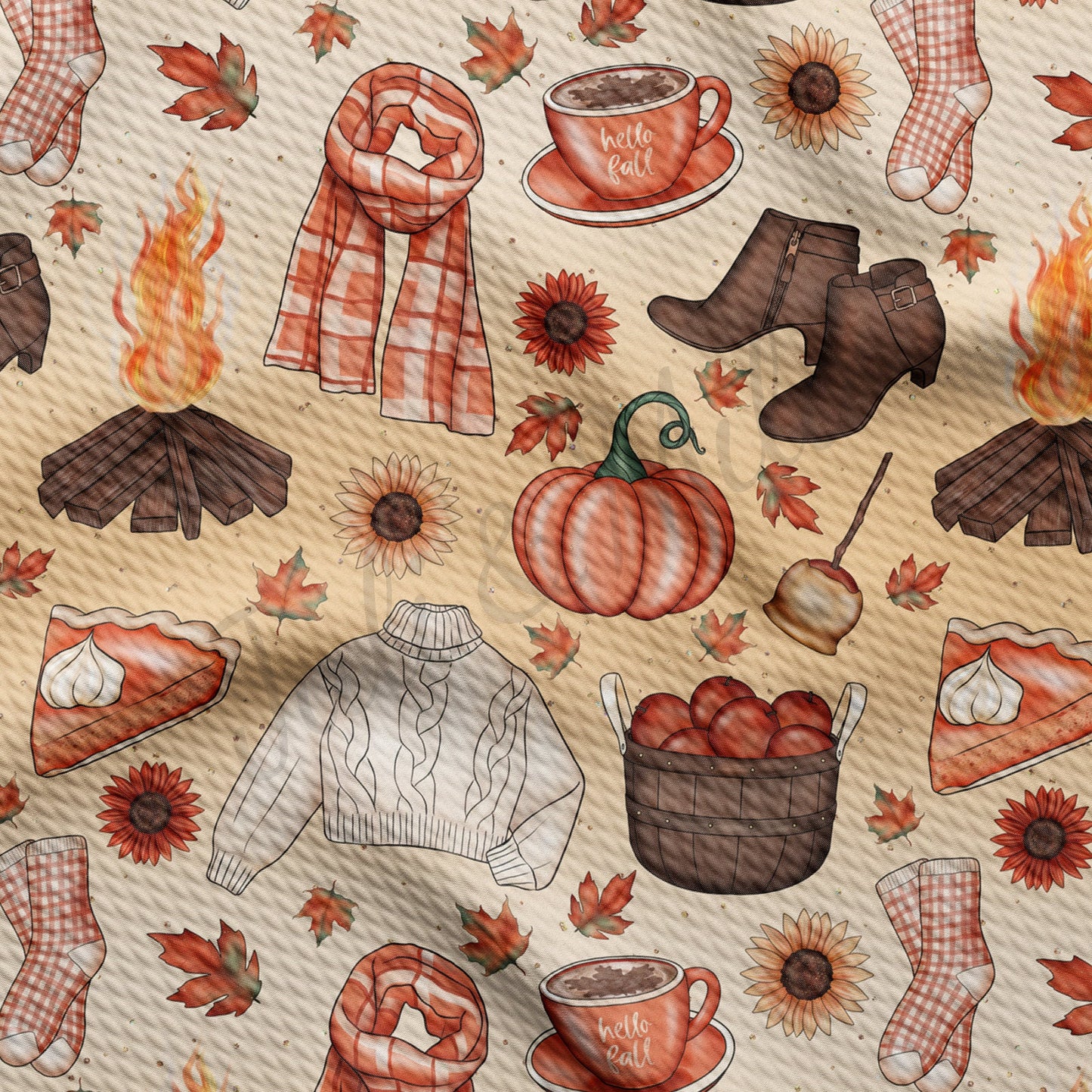 Fall AutumnBullet Textured Fabric AA786