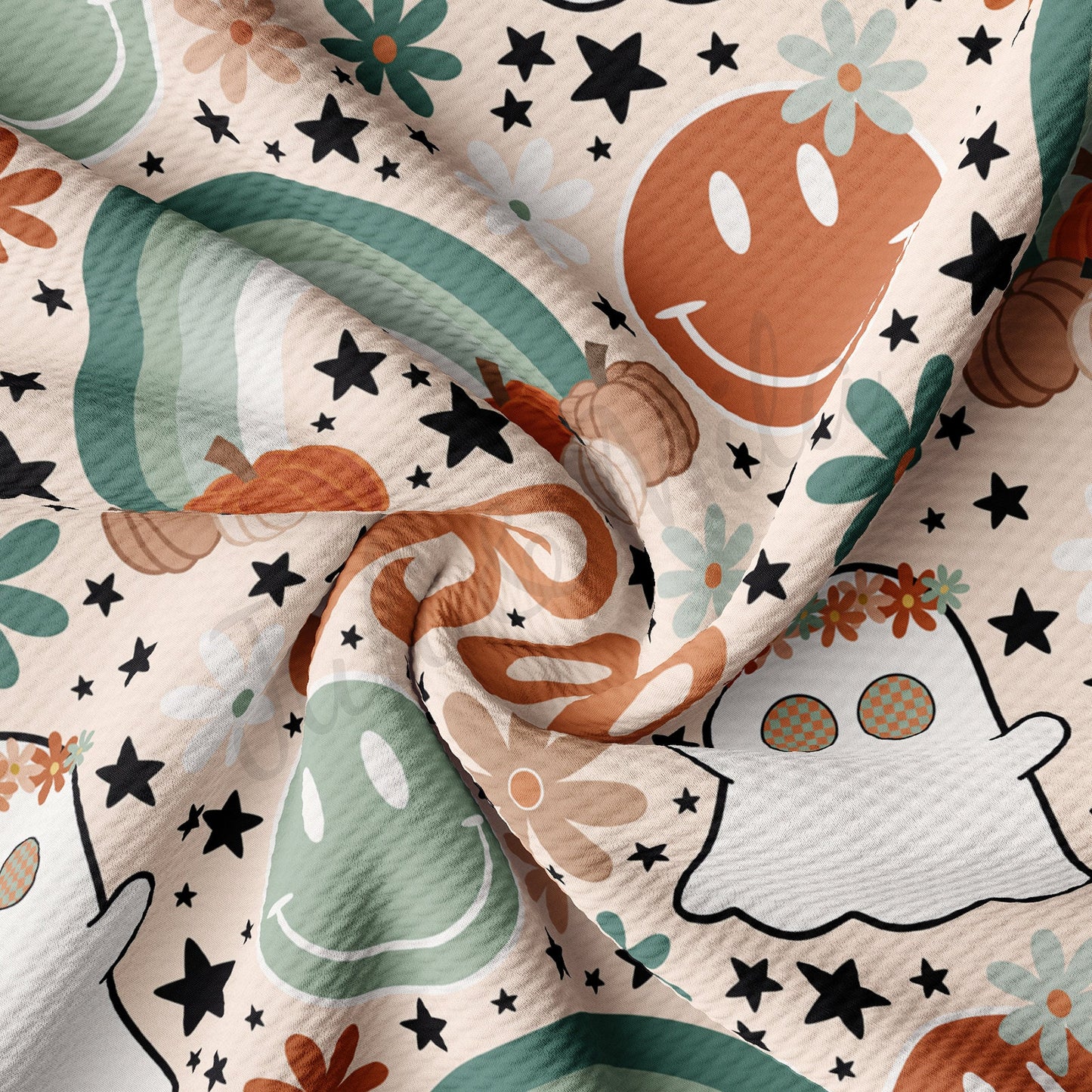 Boo Ghosts  Bullet Textured Fabric AA936