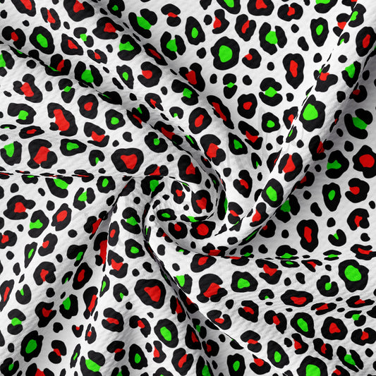 Christmas Cheetah Bullet Textured Fabric AA949