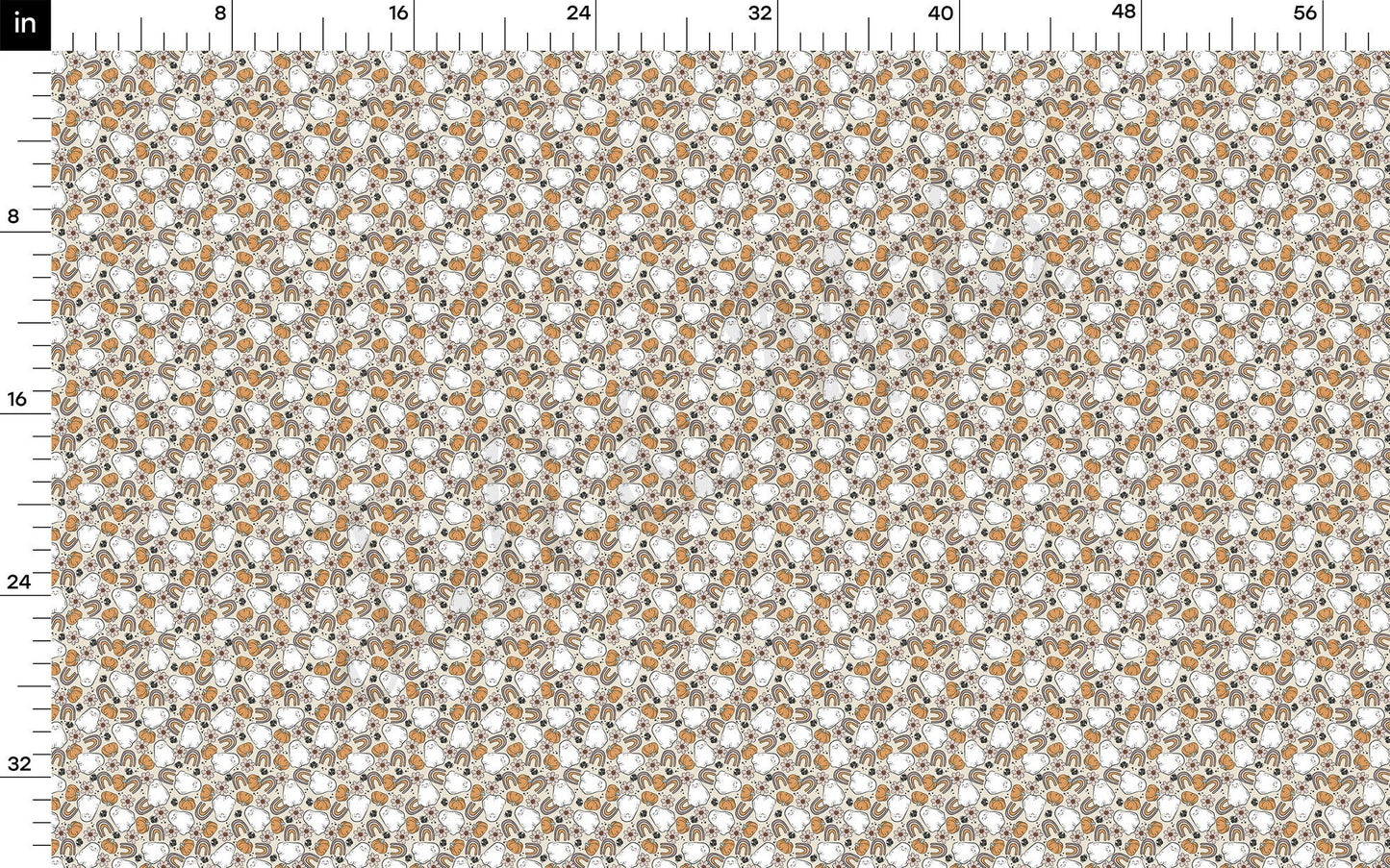 Halloween Fall Ghosts  Bullet Textured Fabric  AA958