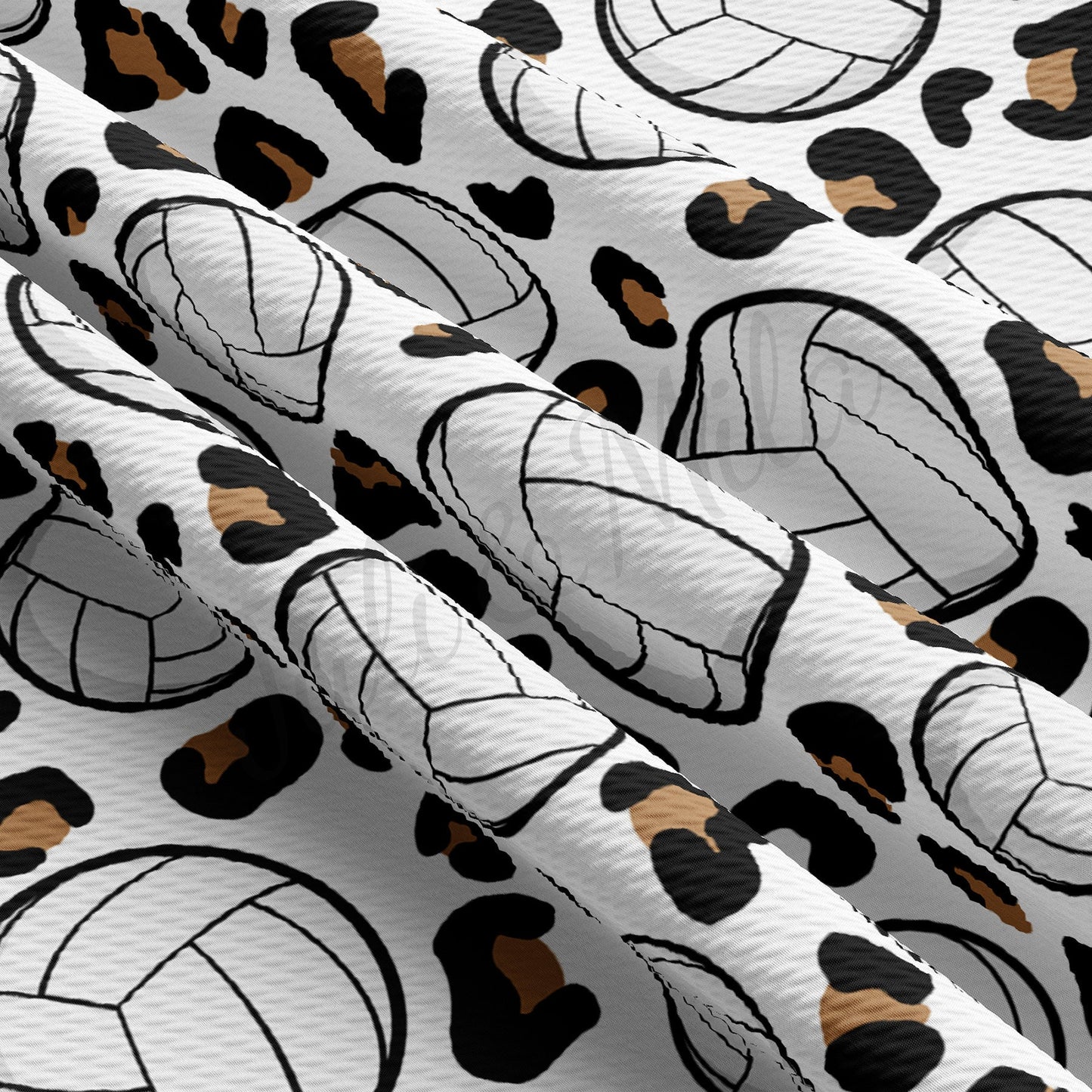 VolleyBall Cheetah Bullet Textured Fabric  AA1012