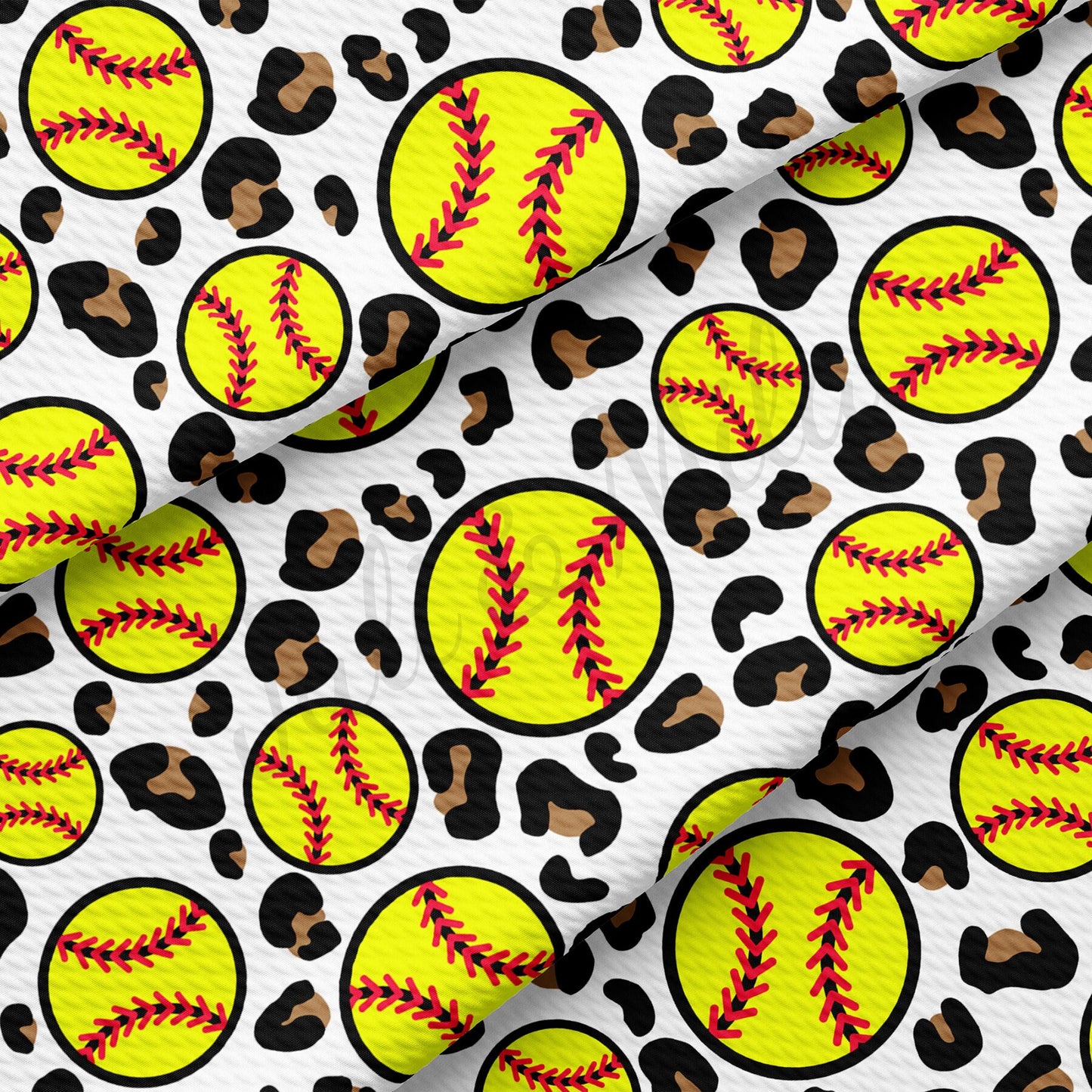 Softball Cheetah Bullet BulletTextured Fabric  AA1006