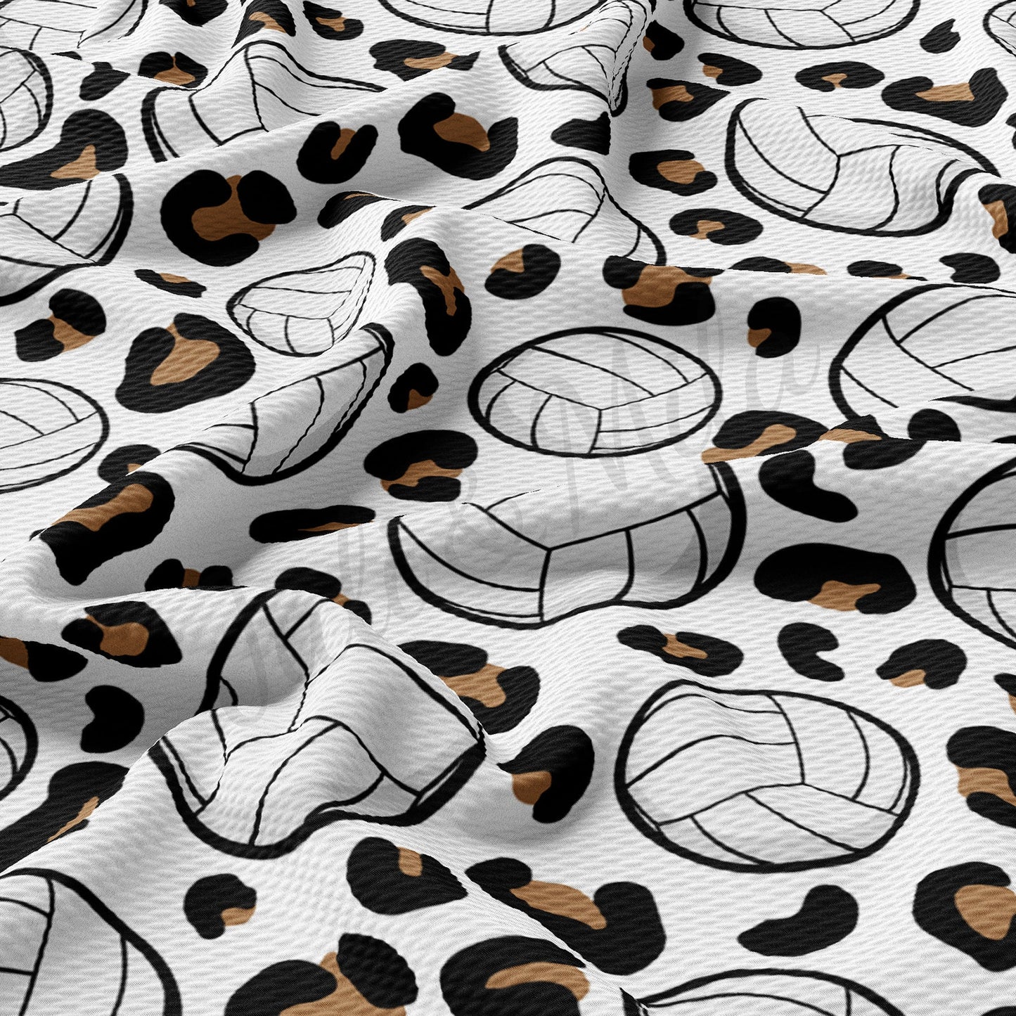 VolleyBall Cheetah Bullet Textured Fabric  AA1012