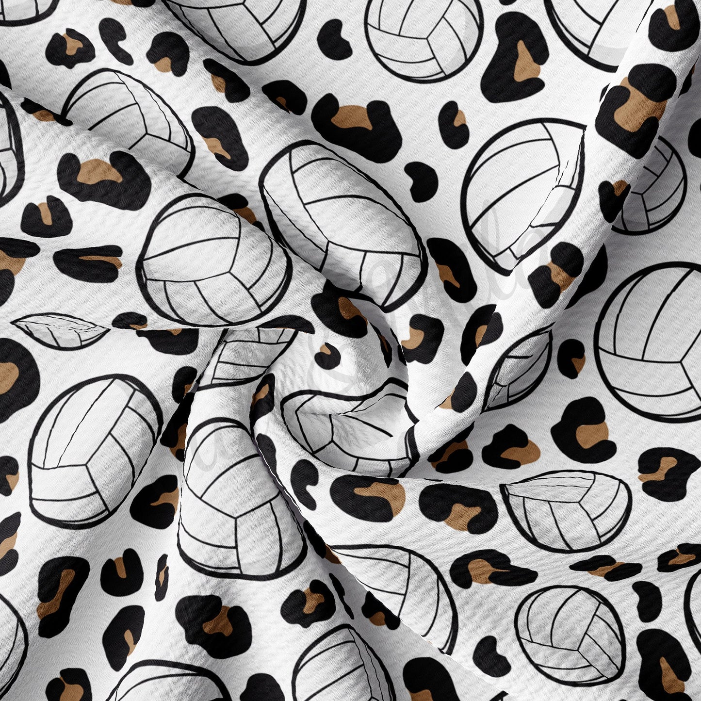 VolleyBall Cheetah Bullet Textured Fabric  AA1012