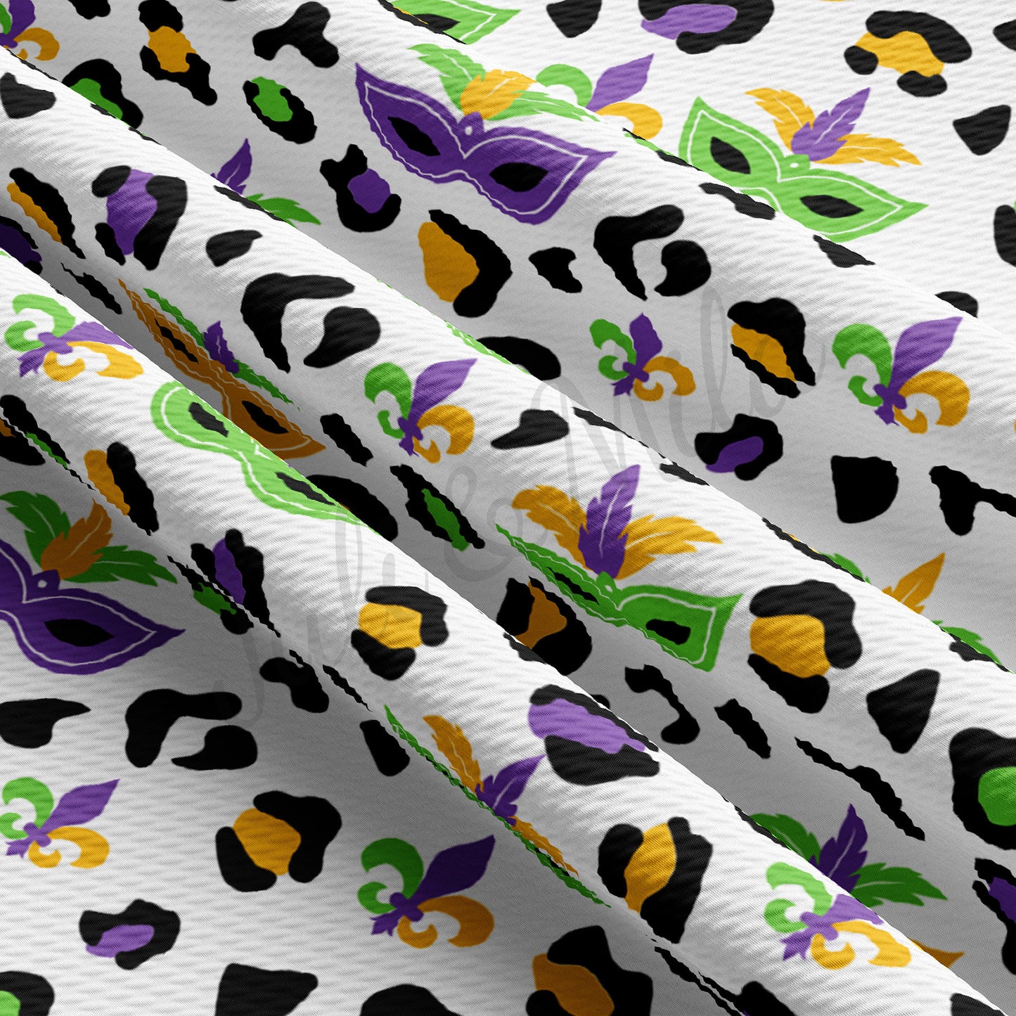 Mardi Gras Printed Bullet Textured Fabric AA1359