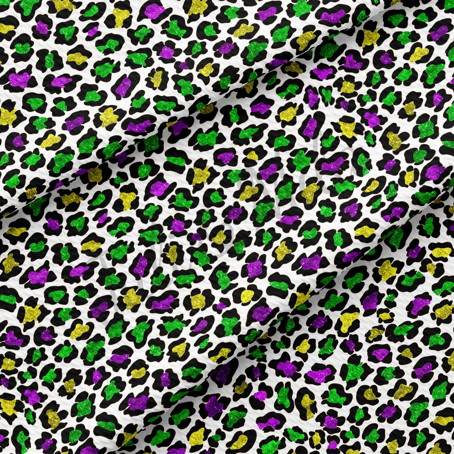 Mardi Gras Printed Bullet Textured Fabric  AA1360