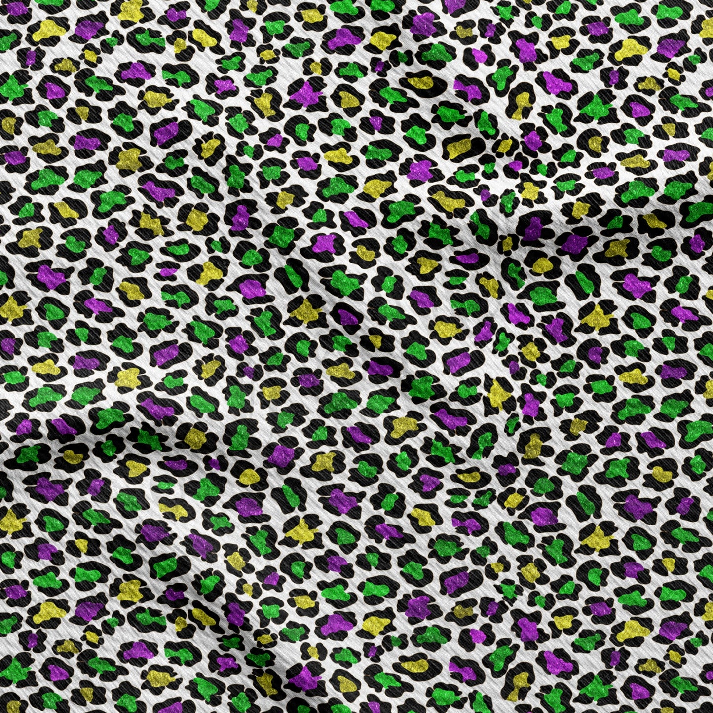 Mardi Gras Printed Bullet Textured Fabric  AA1360