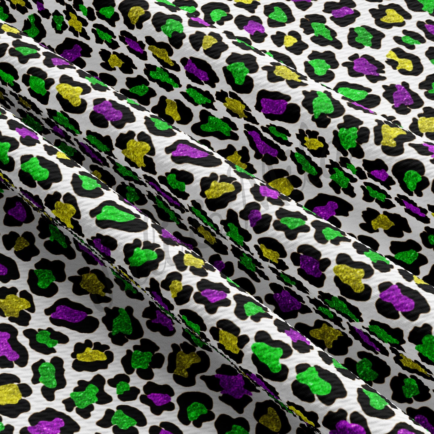 Mardi Gras Printed Bullet Textured Fabric  AA1360