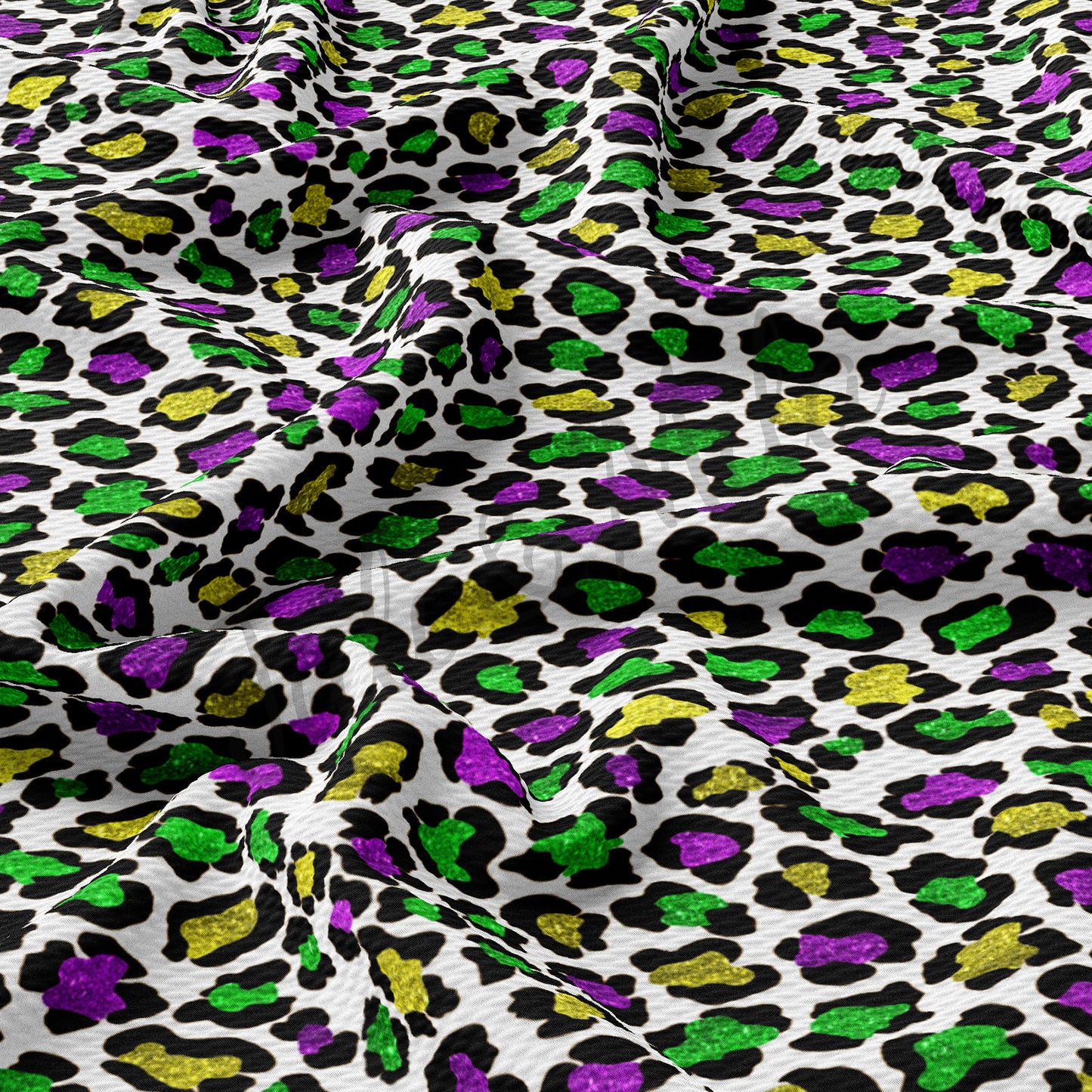 Mardi Gras Printed Bullet Textured Fabric  AA1360