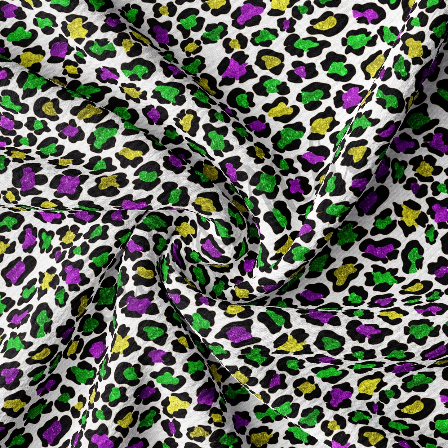 Mardi Gras Printed Bullet Textured Fabric  AA1360