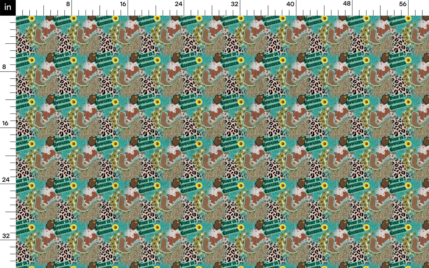 Dirt is Cowgirl Glitter  Bullet Textured Fabric AA1494