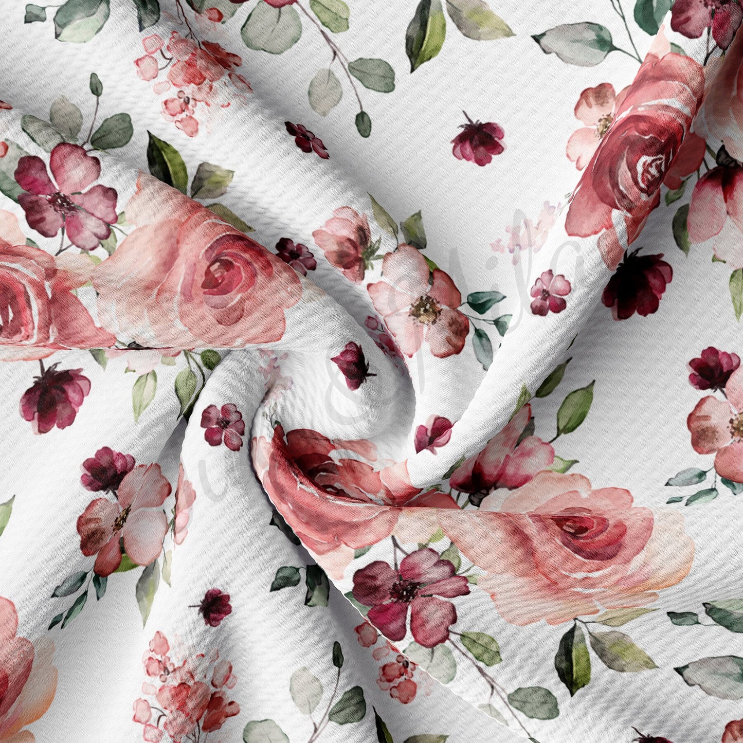 Floral Bullet Textured Fabric  AA1529