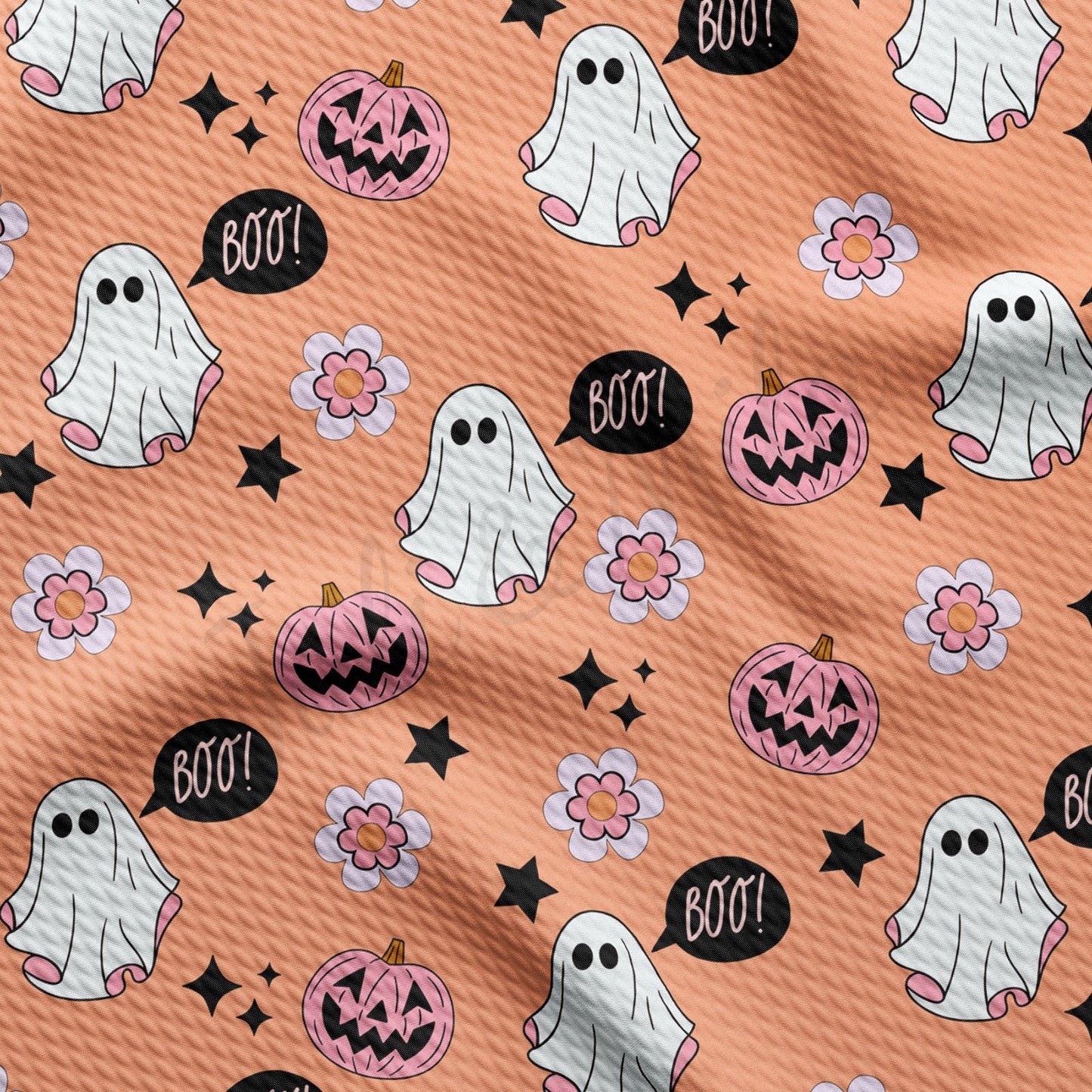 Fall Halloween Pumpkin  Bullet Textured Fabric by the yard AA1565