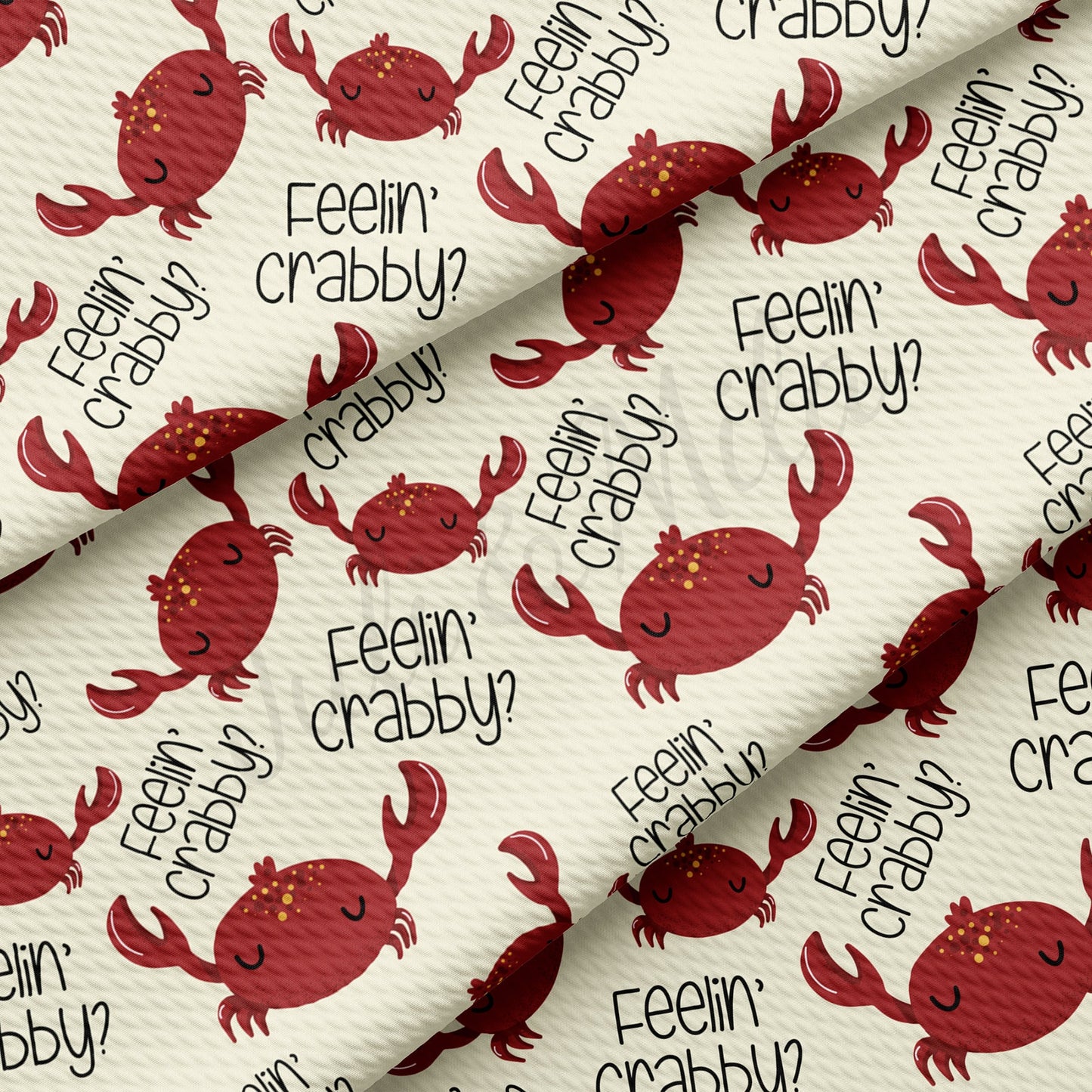 Feeling Crabby  Bullet Textured Fabric  AA1577