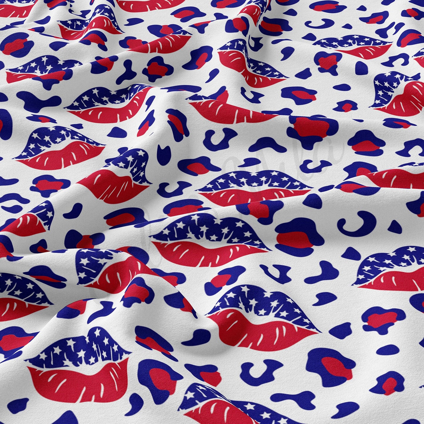 4th of July Patriotic  Fabric Double Brushed Polyester Fabric DBP1610